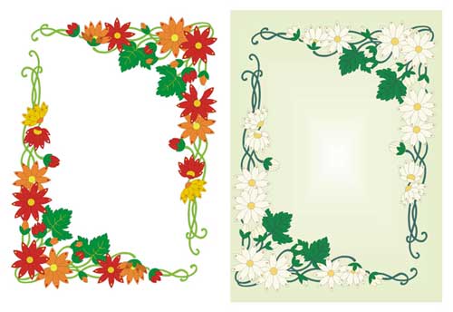 vector floral frames and borders