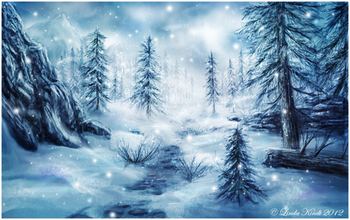 Free Land of winter Desktop Background
