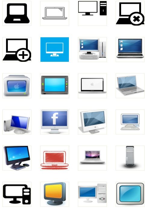 60 Glossy Computer Icons Set
