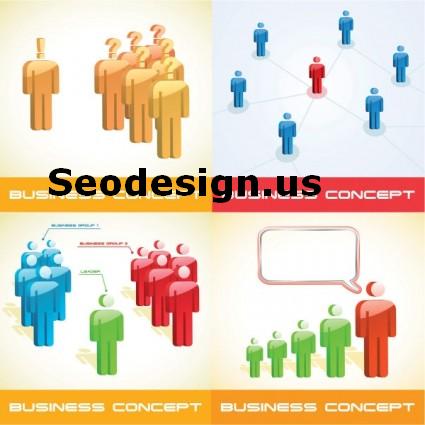 3D Business People Vector illustration