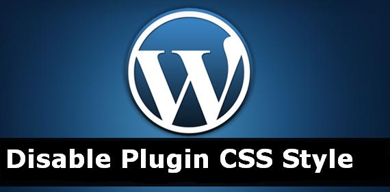 Disable Plugin Stylesheet From Wordpress