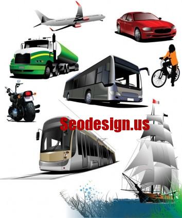Transport Cars Vector Icons Illustration