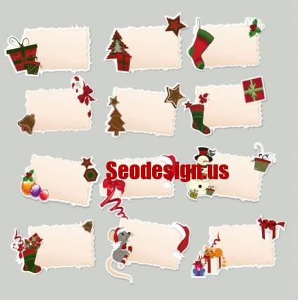 Vector Christmas Stickers