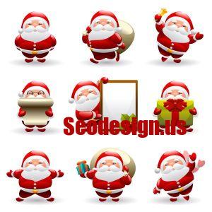 Santa Claus Christmas Silhouettes