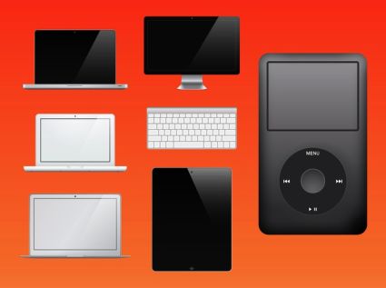 14 Apple Devices Vector Icons