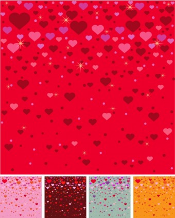 10 Valentine Love Vector Backgrounds