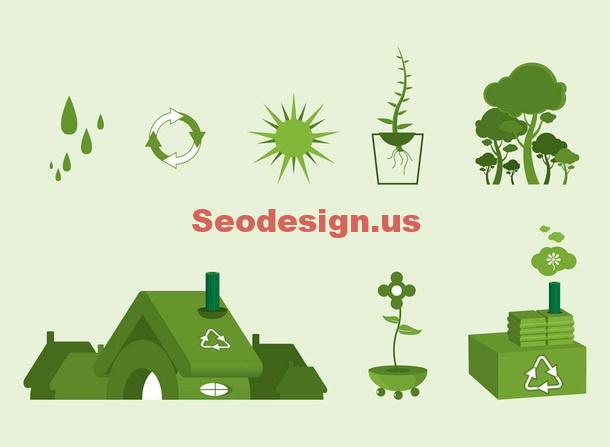 Green Ecology Vector Icons