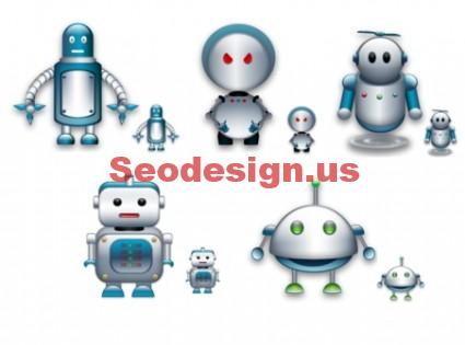 Robots Icons Set Free Download