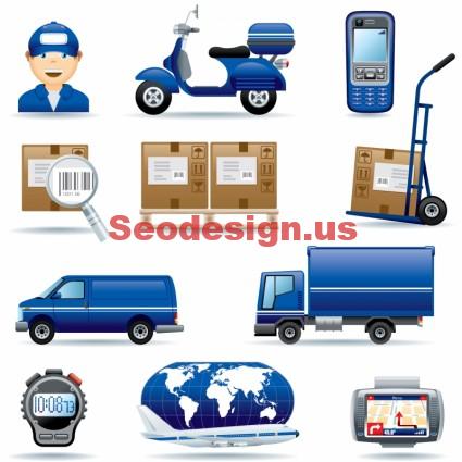 Logistic Transport Vector Graphics Download