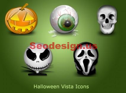Glossy Halloween Icons Free Download