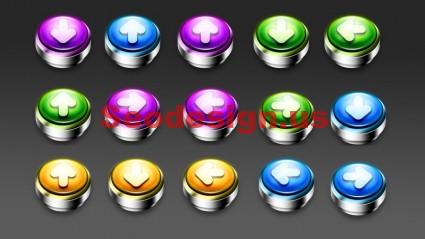 Glossy Push Icons Download