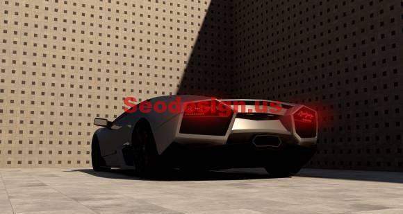 Black 3D Lamborghini Reventon Model