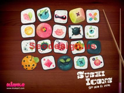 Free Sushi Icons Set Download