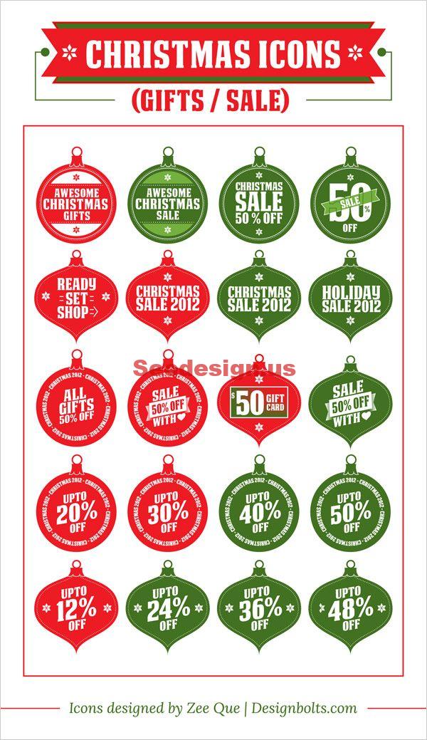 Free Christmas Sale Icons