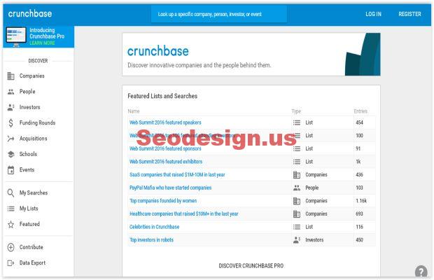 crunchbase website