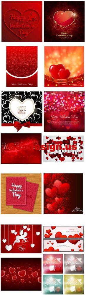 Happy Valentines Day Background Vector Download